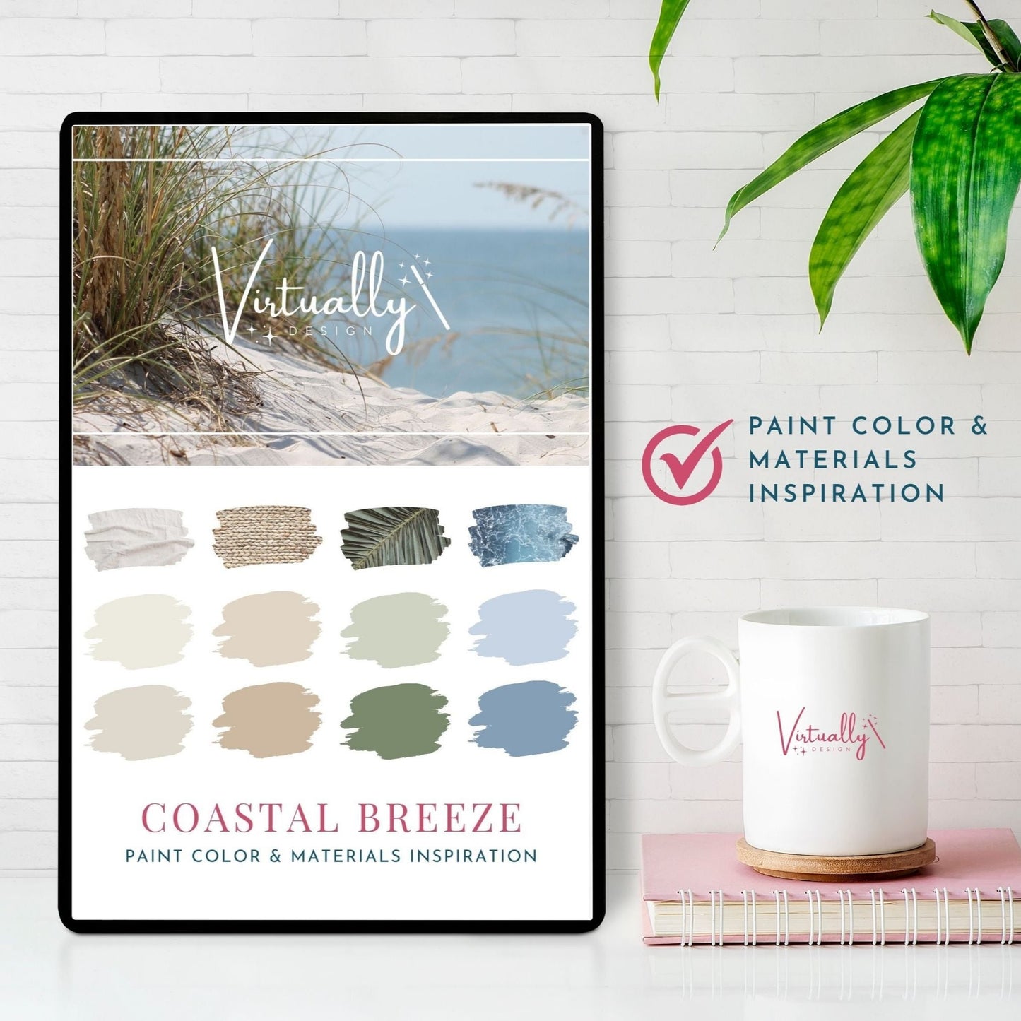 Coastal Color Palette, Paint Color Palette for Whole House Interior | Virtually Design